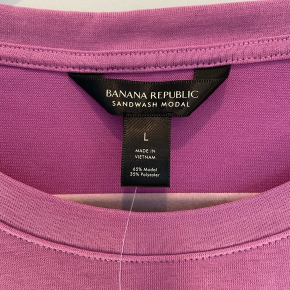 Banana Republic Sandwash Modal Ruched-Sleeve Top - Picture 3 of 6